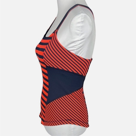 Lululemon Work It Out Tank Top Size 8 Orange Navy Athleisure Athletic Workout - Picture 3 of 11
